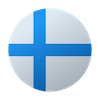 circular flag Finland